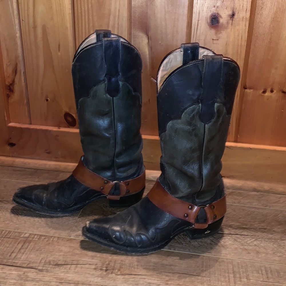 Stetson Leather Harness Boots